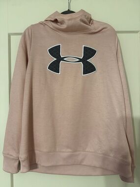 Under Armour Dusty Pink Pullover Sweatshirt with Black Logo